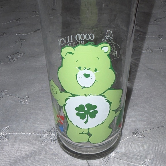 Care Bears Other - Vintage 1983 Care Bear Good Luck Bear Green Promo Glass Pizza Hut